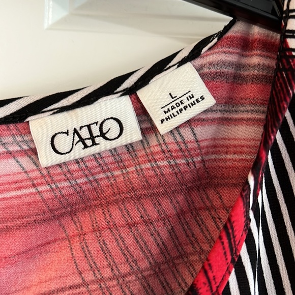 Blouse Red/black pattern. Cato. - Picture 2 of 9